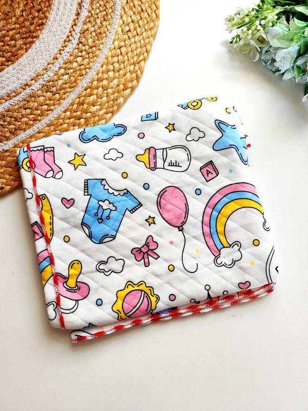 Muslin Blanket 2 layered (85*85cm)- Baby Essentials Print