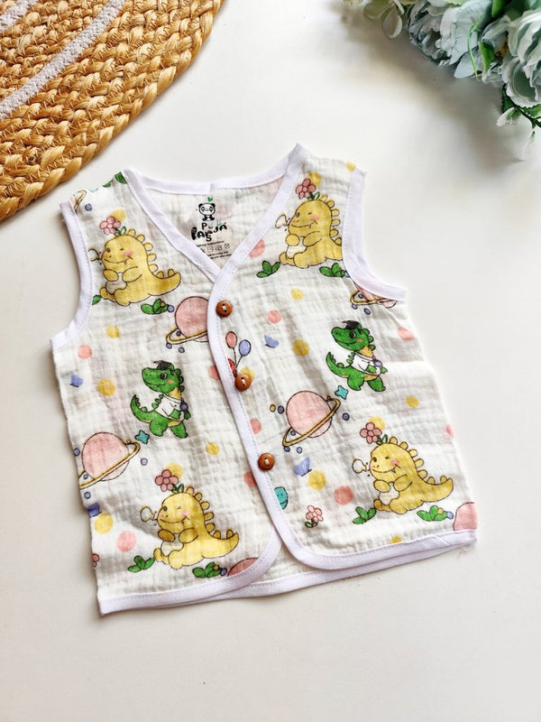 Crinkled Muslin Jablas- Cute Dino