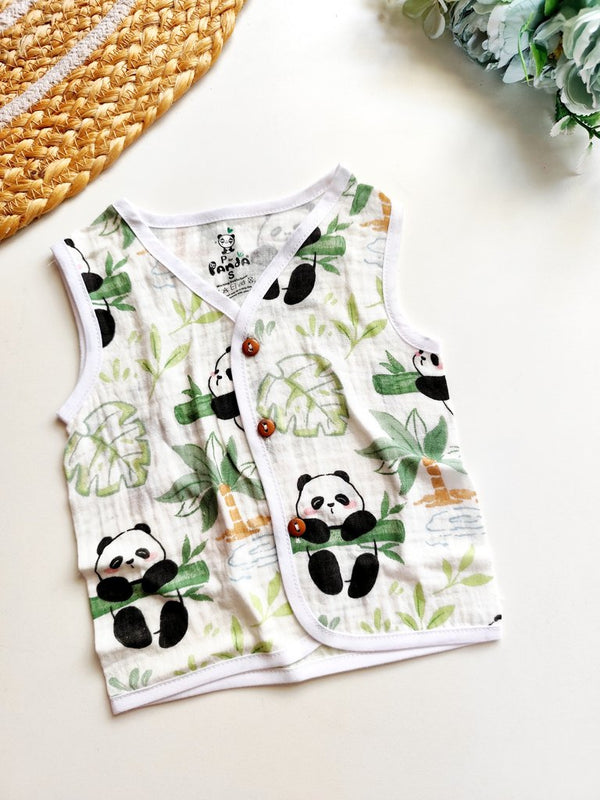 Crinkled Muslin Jablas- Playful Panda