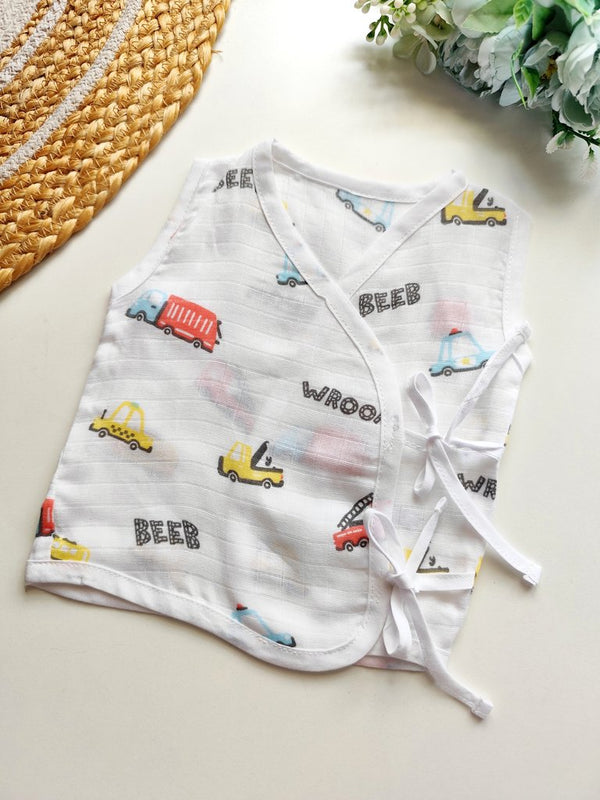 Kimono Muslin Jablas- Vehicles Print