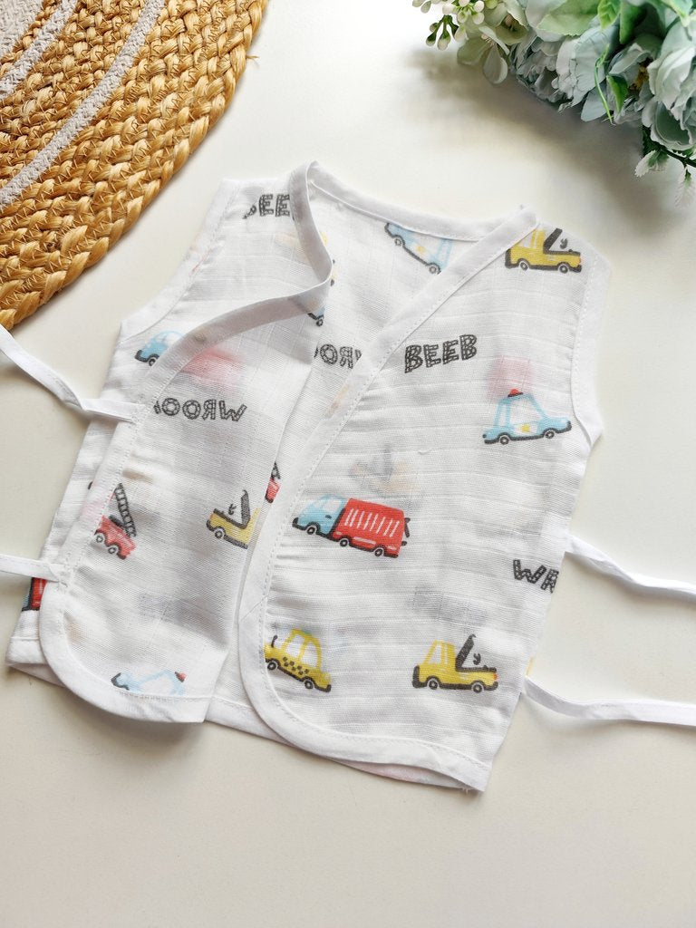 Kimono Muslin Jablas- Vehicles Print