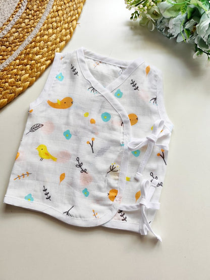 Kimono Muslin Jablas- Chirpy Birds