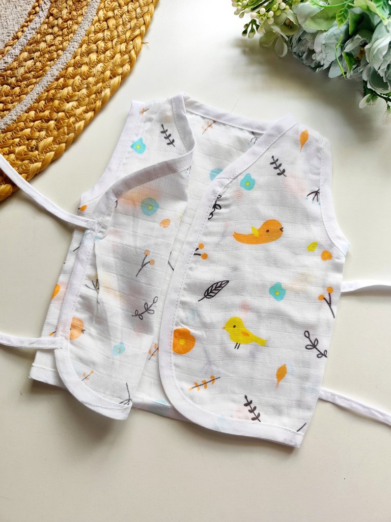 Kimono Muslin Jablas- Chirpy Birds
