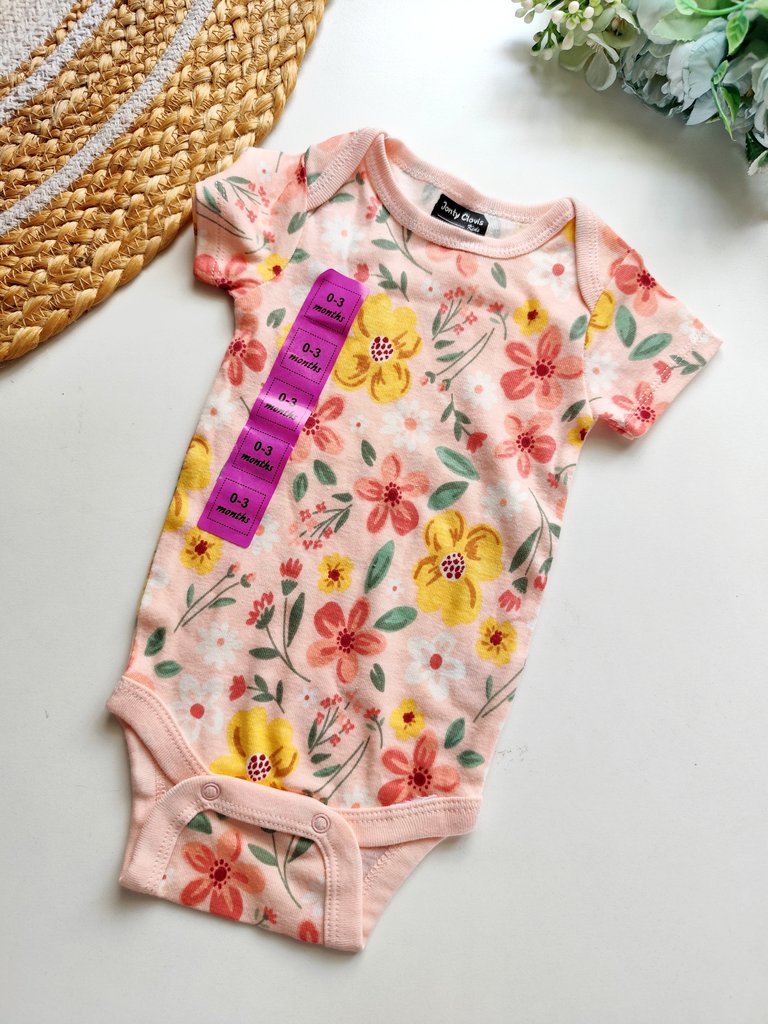 Onesies - Peach Floral Print