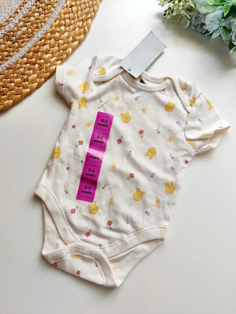 Onesies - Cream Winnie the Pooh & Floral Print