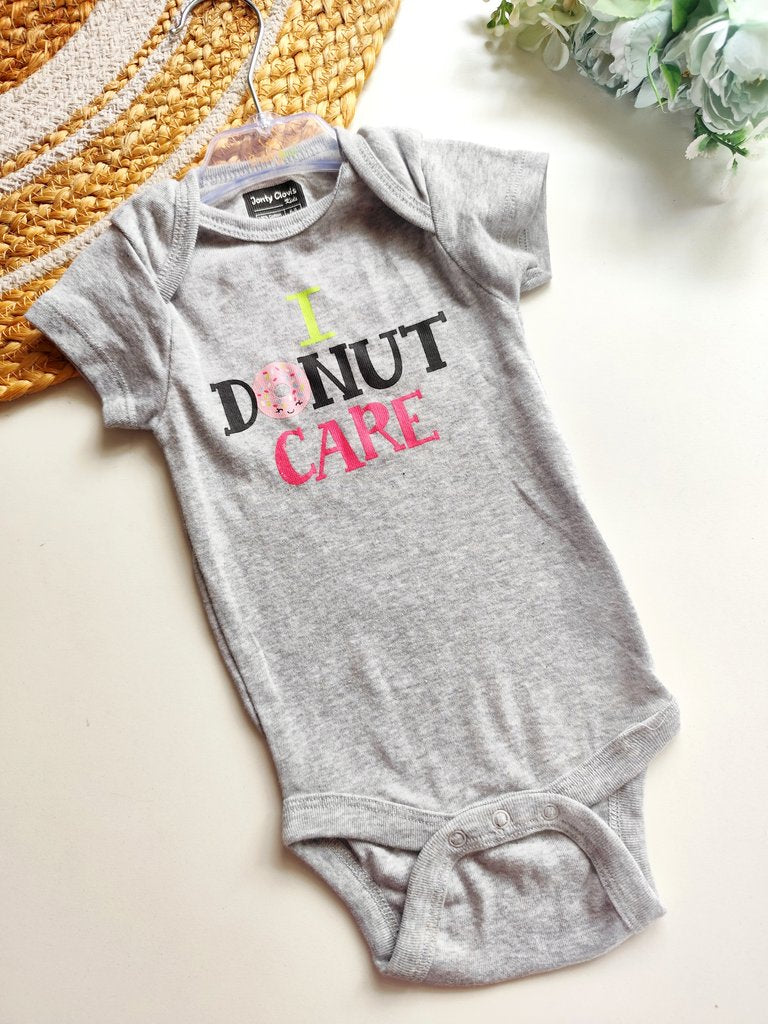 Onesies - Grey I Donut Care Print