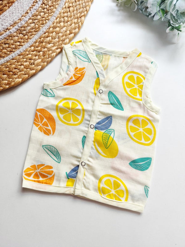 Muslin Jablas- Citrus Print