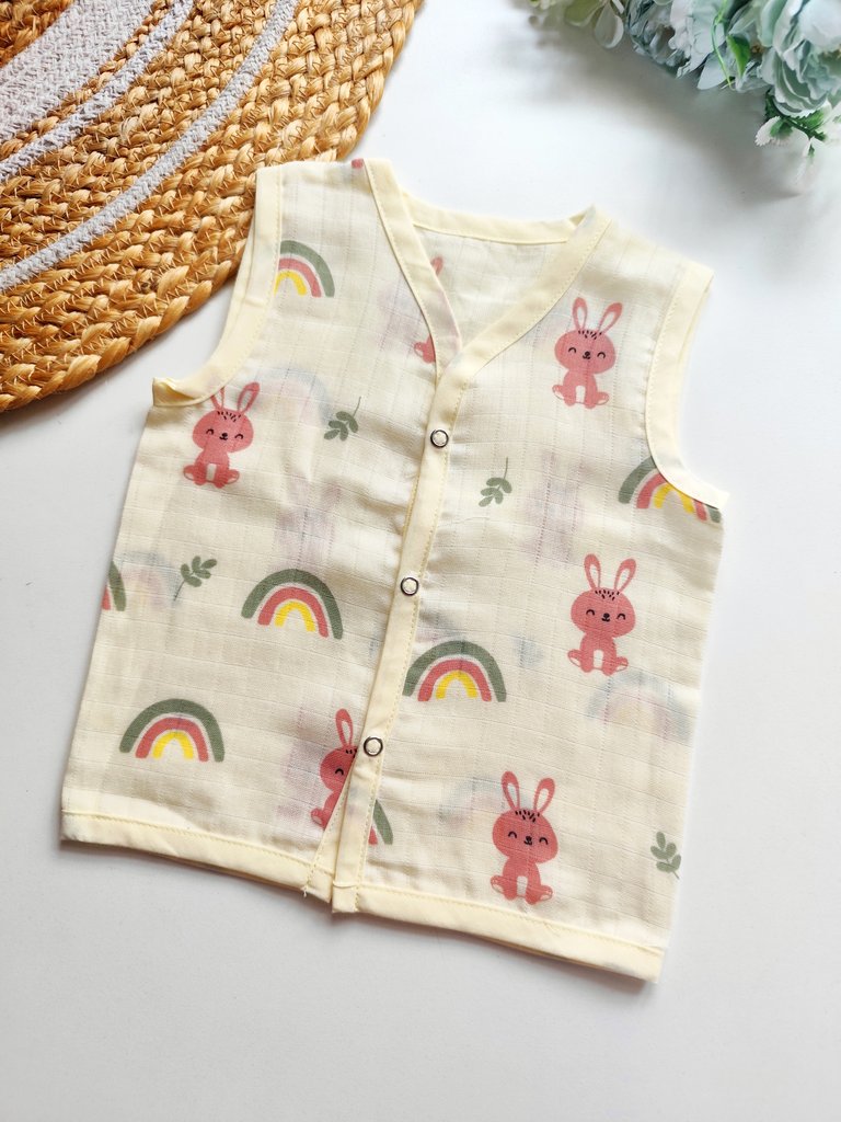 Muslin Jablas- Bunny Rainbow
