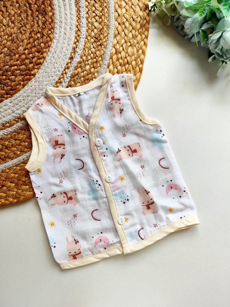 Muslin Jablas - Celestial Bunny Print