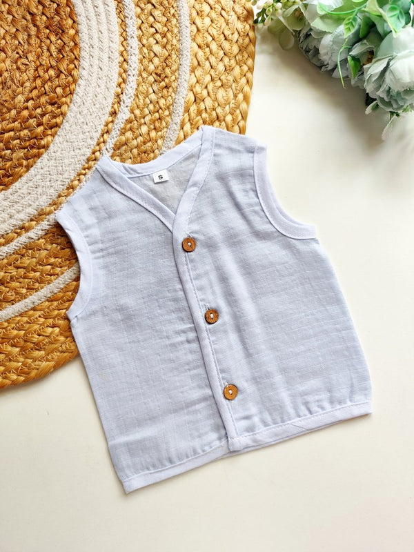 Coloured Muslin Jabla- Soft Grey