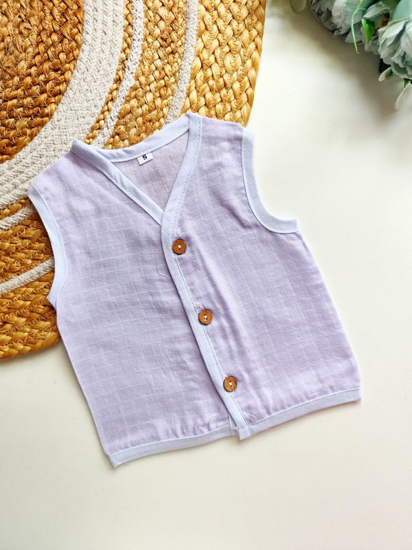 Coloured Muslin Jabla- Lavender