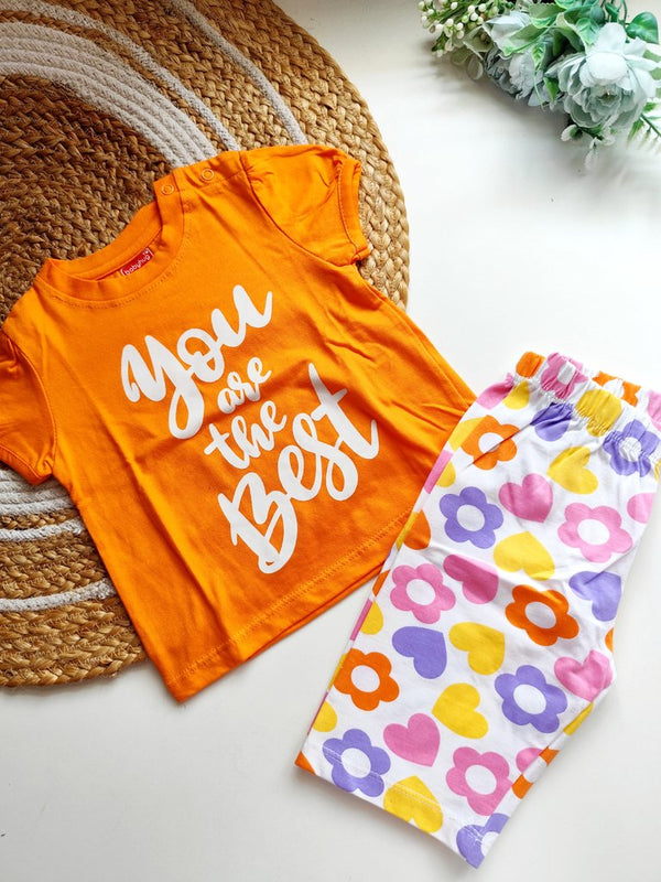 Cotton Sets- Orange You Are The Best & Floral Print