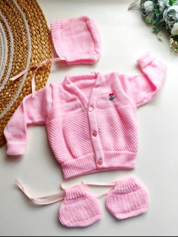 Premium Sweater Set- Baby Pink