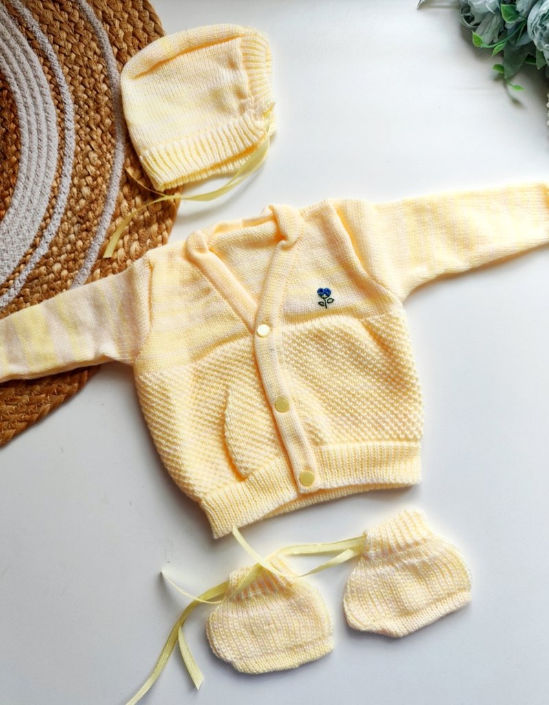 Premium Sweater Set- Pastel Yellow