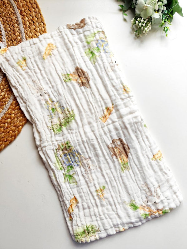6 layered Crinkled Muslin Towels- Peter Rabbit