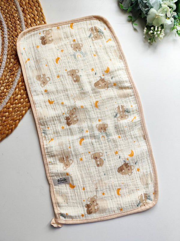 Crinkled Muslin Burp Cloth- Dreamy Koala