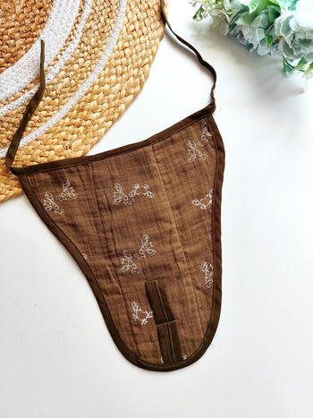 3 layered Muslin Nappy- Green Crab