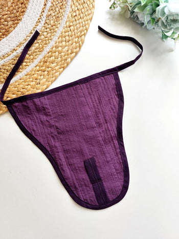 3 layered Cotton Nappy- Purple