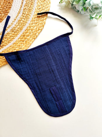 3 layered Muslin Nappy- Navy Blue