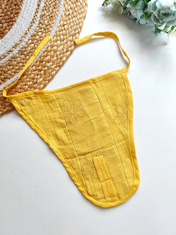 3 layered Muslin Nappy- Sunshine Yellow Hakoba
