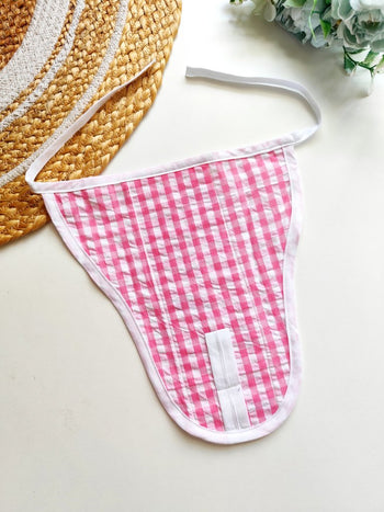 3 layered Cotton Nappy- Pink Gingham