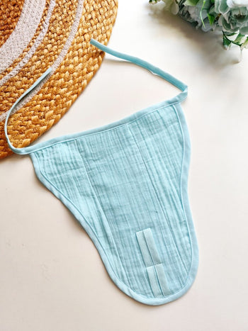 3 layered Muslin Nappy- Sky Blue
