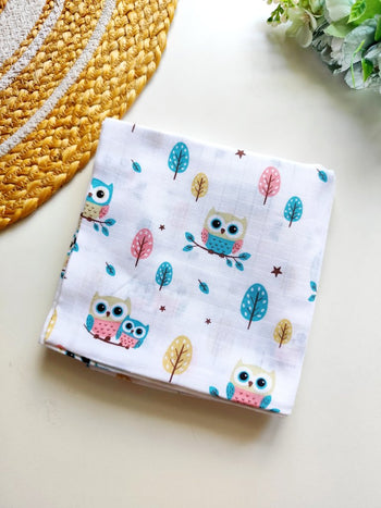 Muslin Bath Towel- Woodland Owl(70*145) cm