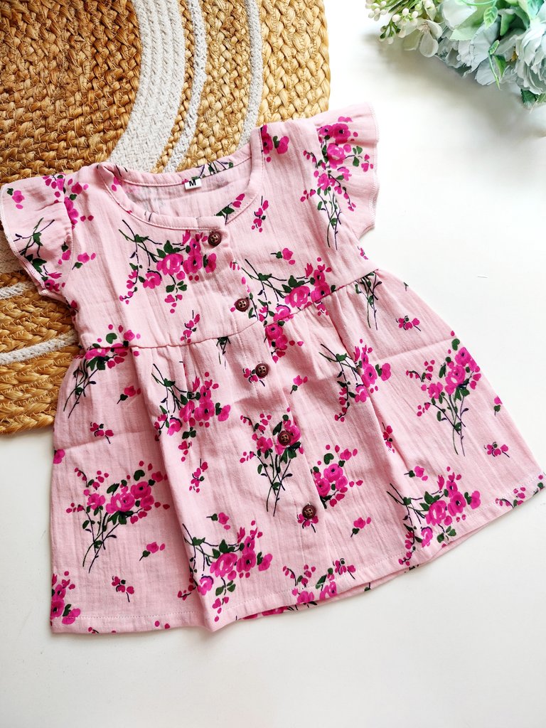 Muslin Frocks - Pink Floral