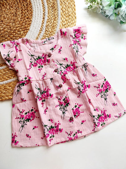 Muslin Frocks - Pink Floral