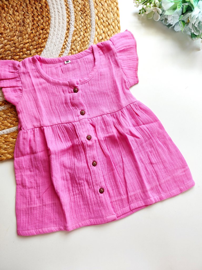 Muslin Frocks - Bright Pink