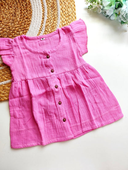 Muslin Frocks - Bright Pink