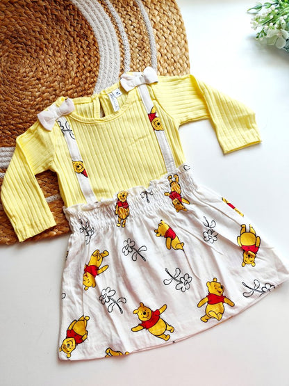 Ribbed Frocks- Yellow Winnie the Pooh