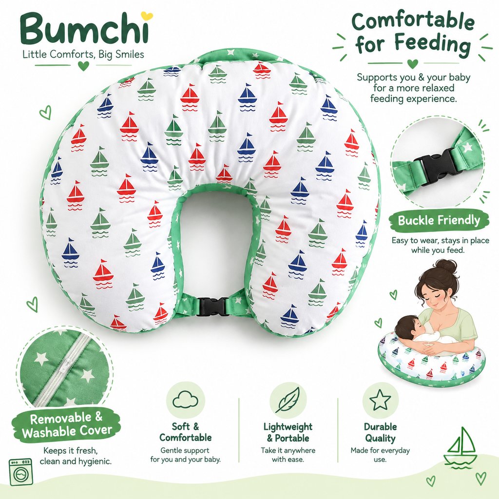 Feeding Pillow- Sailboat