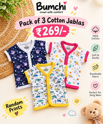Half sleeve Cotton Jablas-Assorted Prints (Pack of 3)