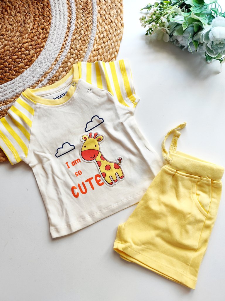 Co ord sets- Yellow Giraffe Print