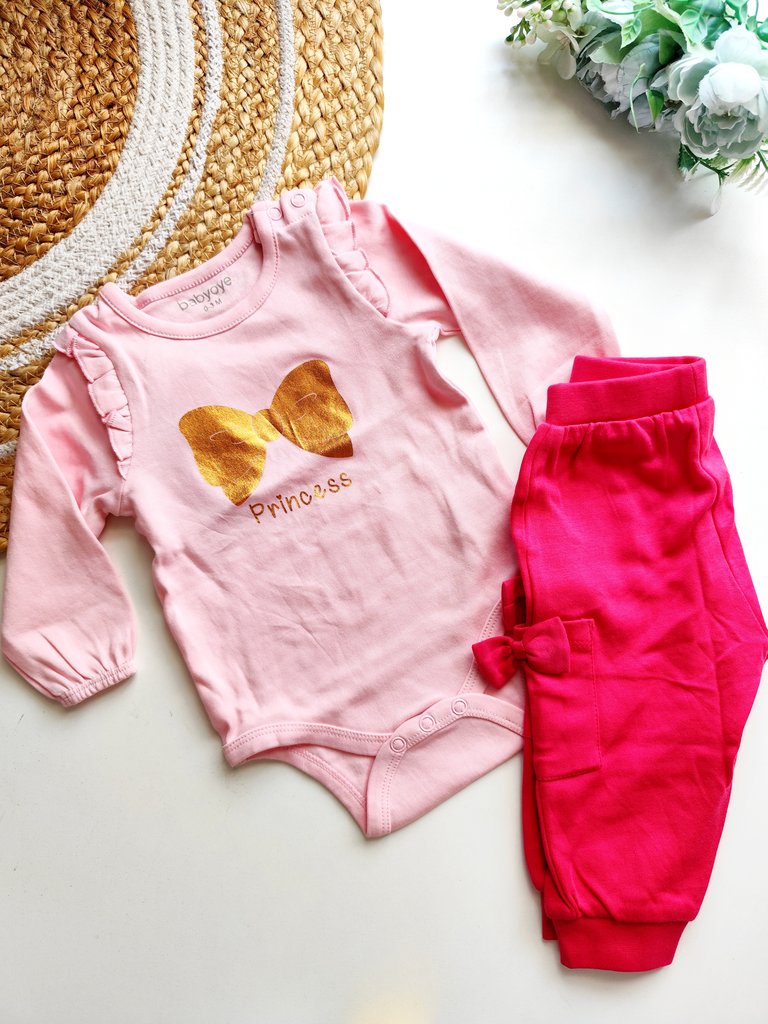 Co ord sets- Pink Princess Bow