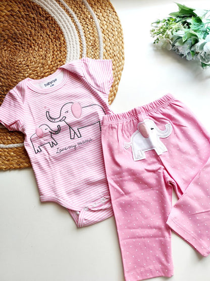 Co ords - Pink Elephant Stripe