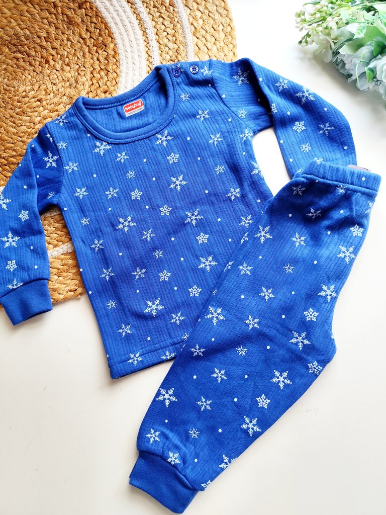 Co ords - Royal Blue Snowflake Print