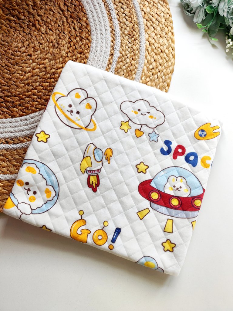 Muslin Blanket (85*85 cm)- Space Bear