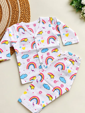 Muslin Night suits - Rainbow & Stars