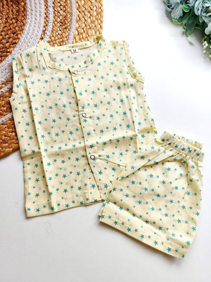 Cotton Co ords- Yellow Star Print