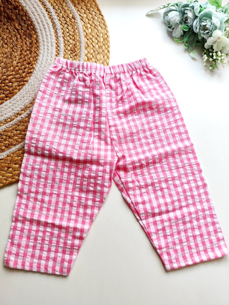 Muslin Pant - Pink Gingham