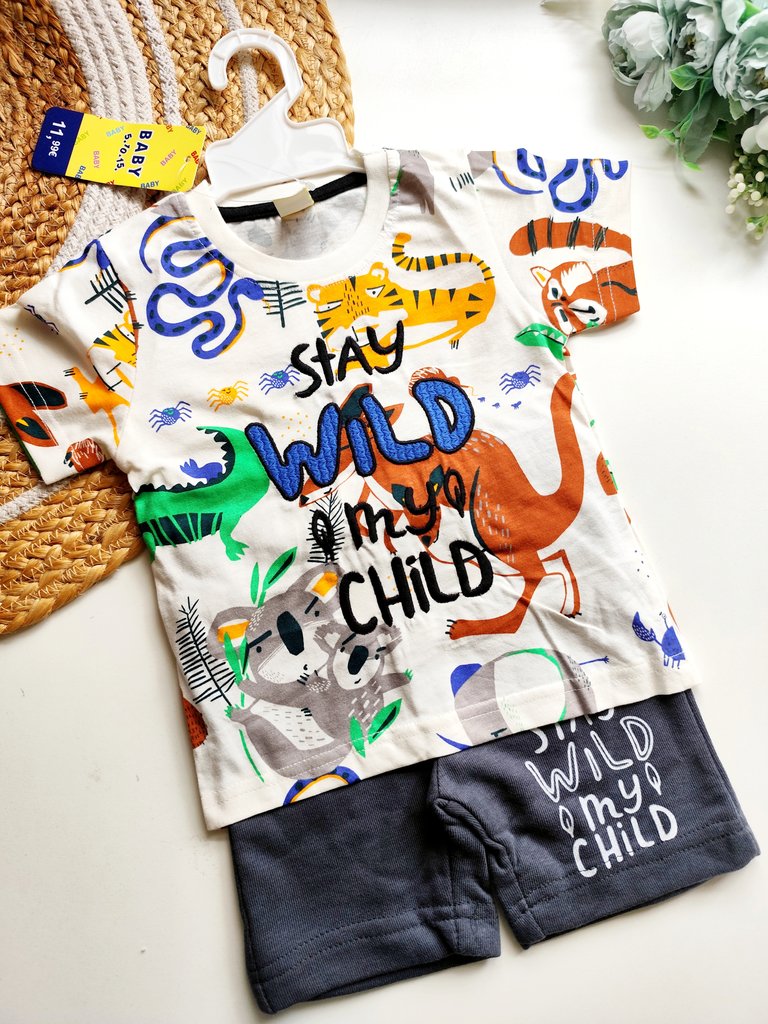 Co ords- Off White Wild Animal Print