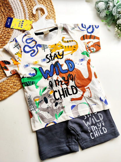 Co ords- Off White Wild Animal Print