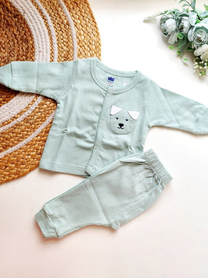 Night Suits - Mint Green Puppy Patch