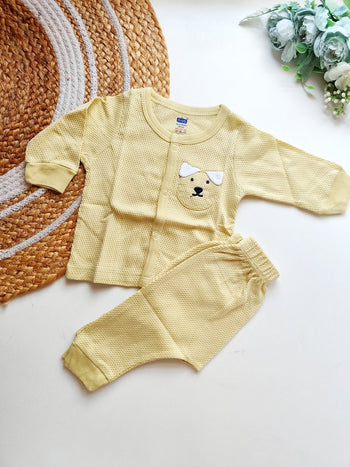 Night Suits - Pastel Yellow Puppy