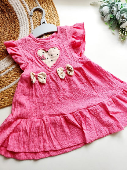 Fancy Frocks - Pink Heart & Bows