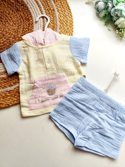 Co ord set- Pastel Colorblock