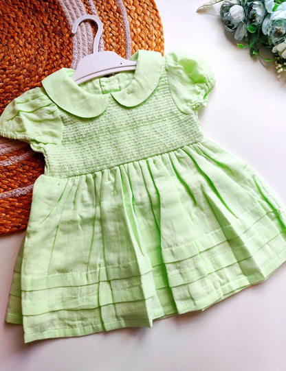 Ethnic Muslin Frocks- Mint Green