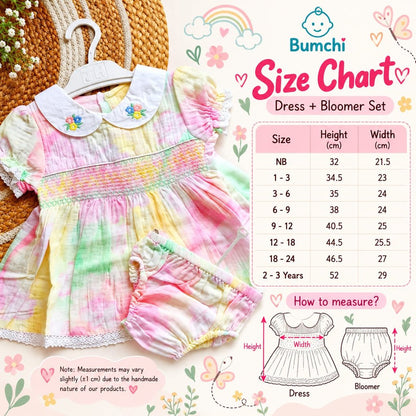 Ethnic Muslin Frocks- Pastel Tie Dye